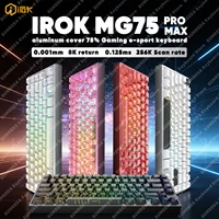 IROK MG75 PRO MG75 Max Teclado mecánico magnético para juegos RT0.001mm 8K 0.125ms retardo de aluminio RGB teclado de juego con cable de intercambio en caliente