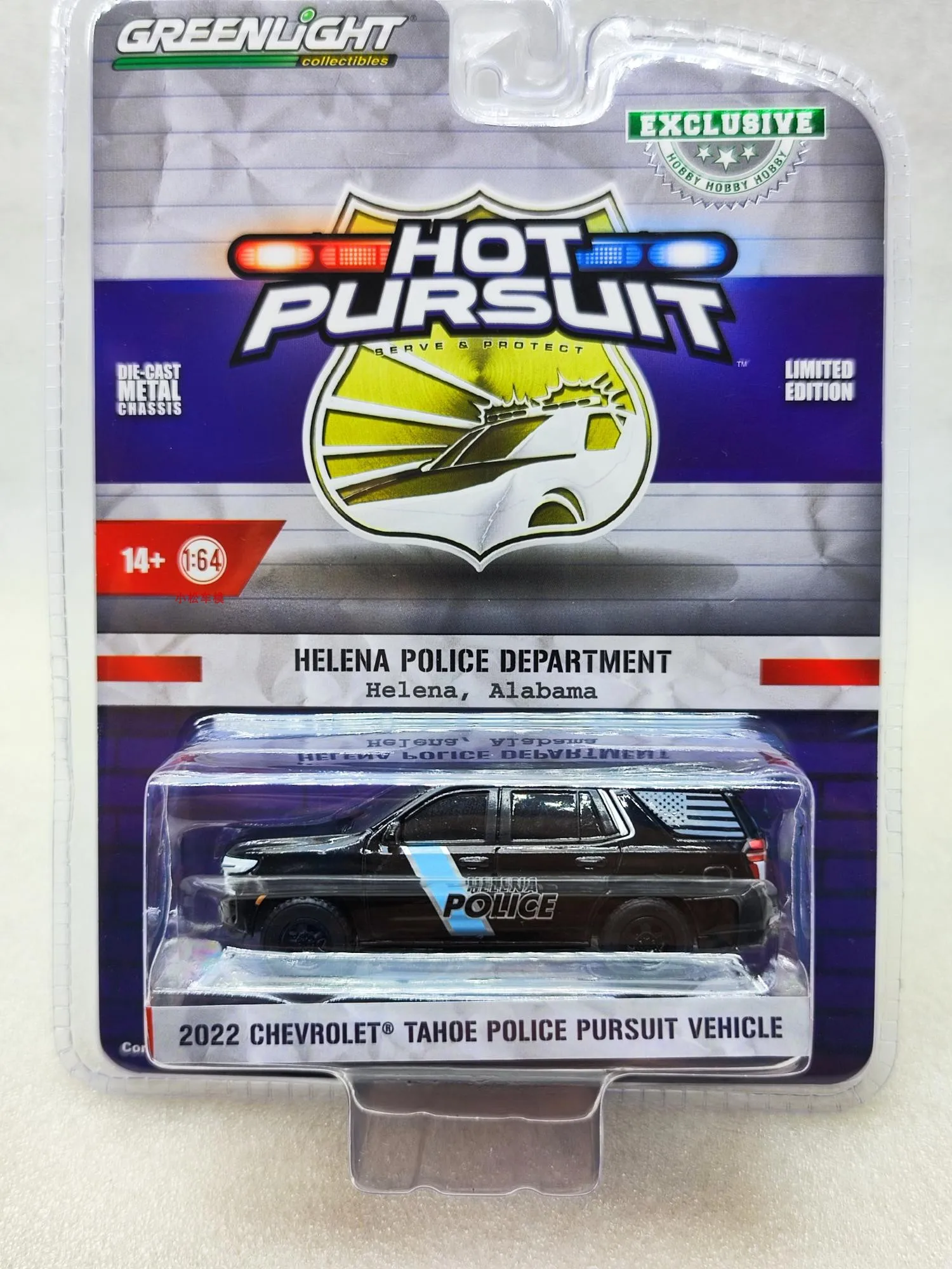 

GreenLight 1:64 2022 Helena Police Officer Tahoe Police Intercepted Police Car Diecast Alloy Car Model Collectible Gift
