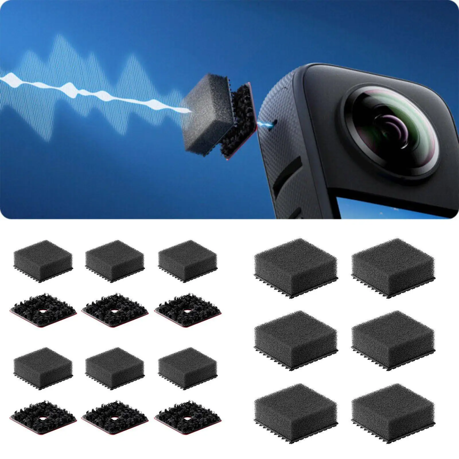 يندبروف القطن الإسفنج وسادة ل Insta360 ، الحد من الضوضاء ، عمل كاميرا الملحقات ، يندبروف استبدال جزء ، X3 ، 6 قطعة لكل مجموعة