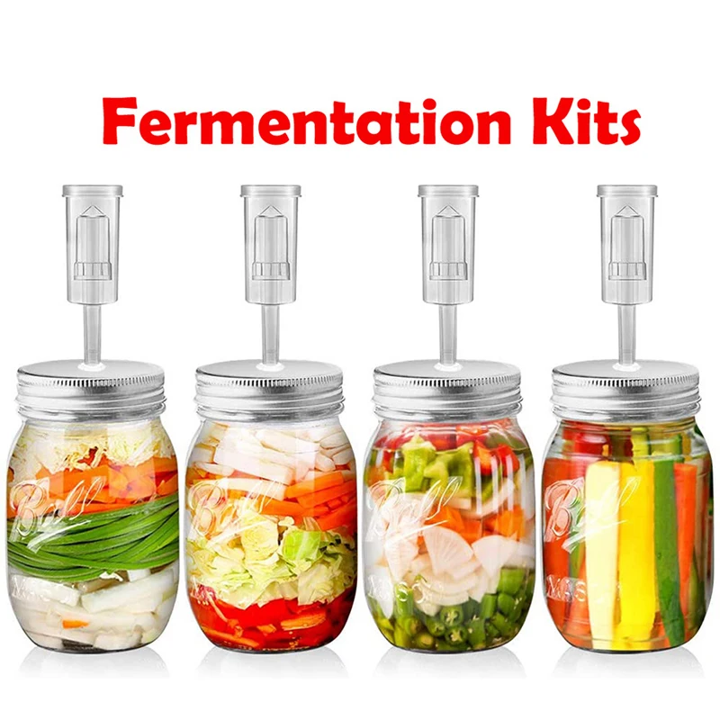 86mm/70mm Wide Mouth Mason Jar Fermentation Lid Keep Food Submerged Kit