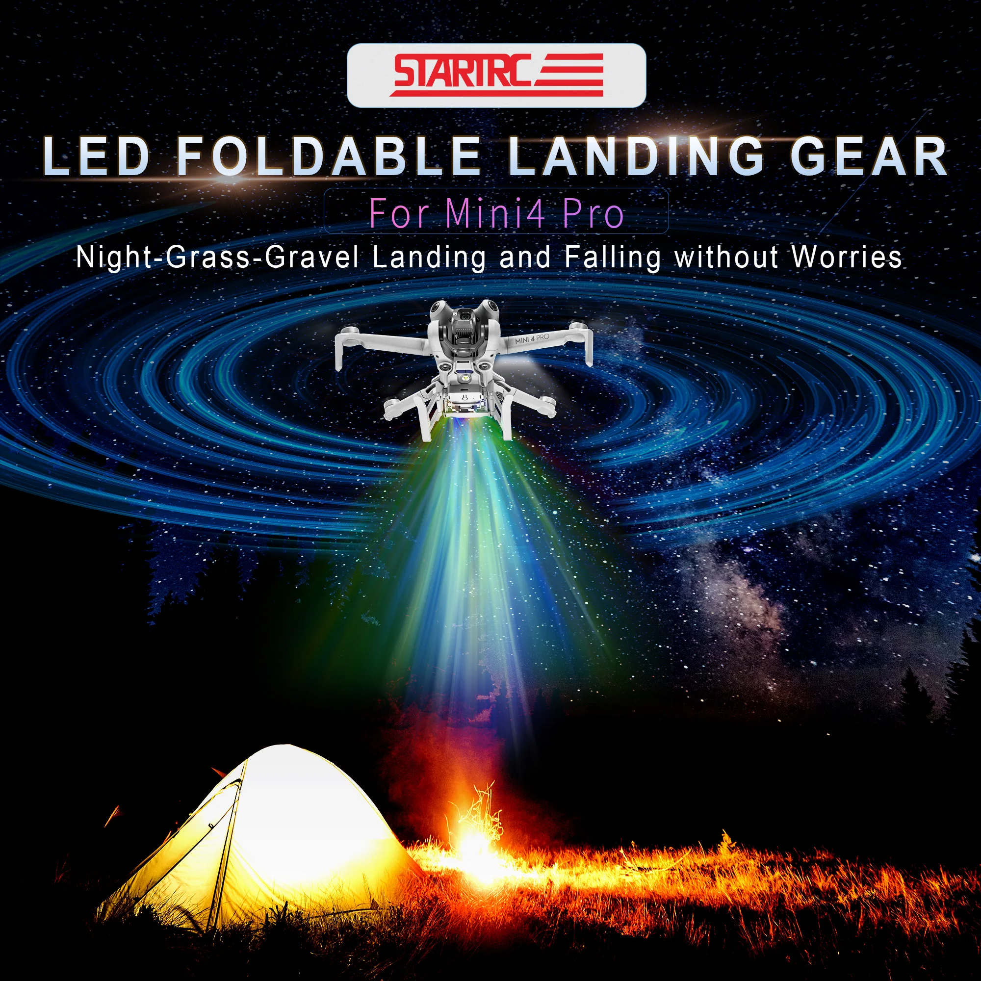 

STARTRC для DJI Mini 4 Pro Аксессуары шасси со светодиодной подсветкой