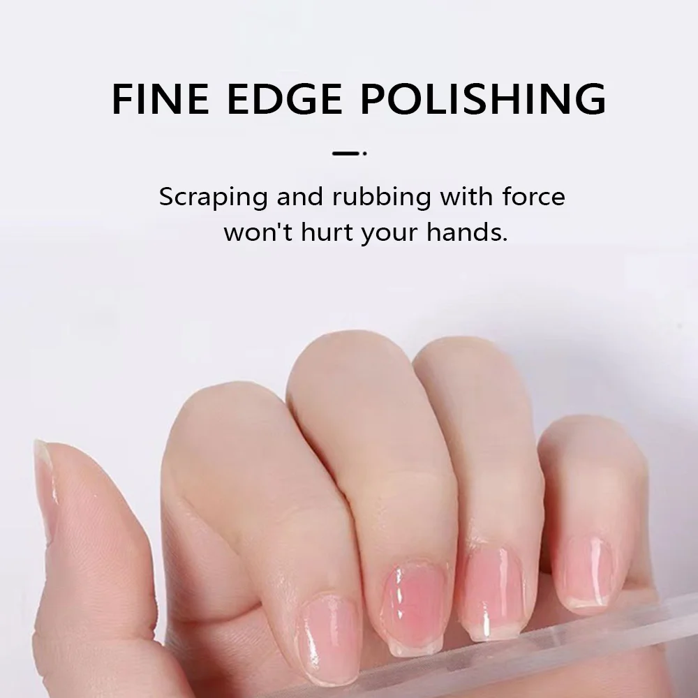 Pilnik do paznokci, przezroczysty, do polerowania, szlifowania, trwały, z nano szkła, profesjonalne akcesoria i narzędzia do manicure.