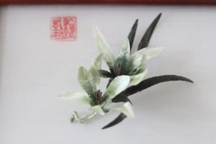 

Handmade Silk Hair Accessories Traditional Chinese Brooch Pin Original Design Velvet Flower Pin out Fashionable