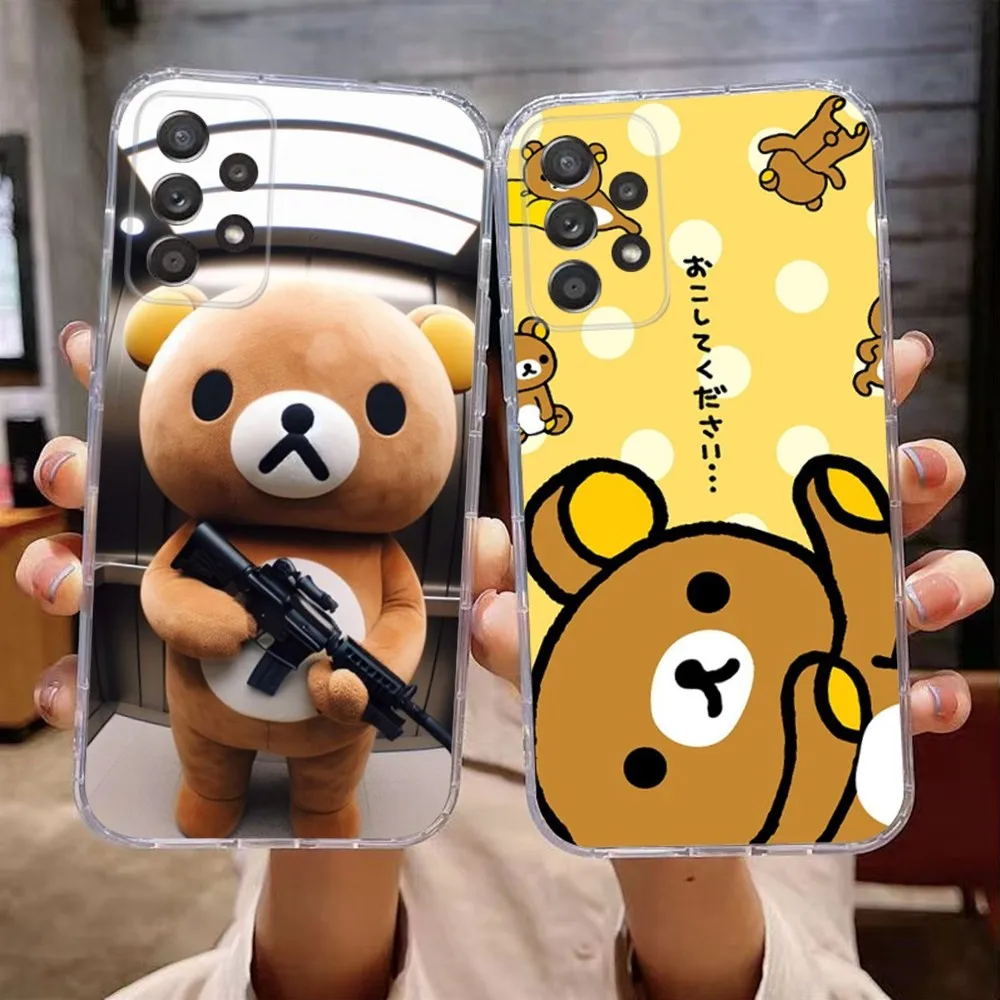 R-RilakkumaS Phone Case For Samsung Galaxy A71,70,52,51,40,31,A50,30S,21S,Note20ultra Transparent Cover