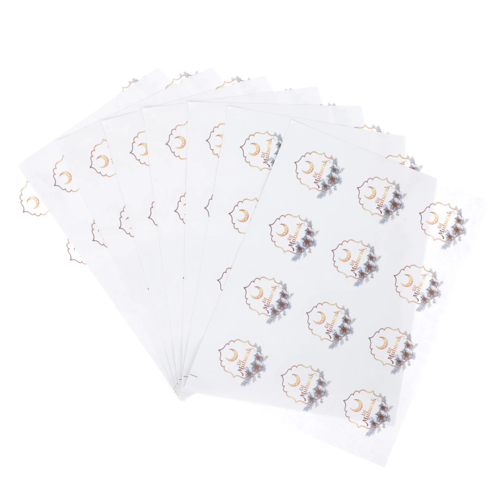 

20 Sheets Moon Stickers Eid Mubarak Gift Tags Envelope Seals Mubarak Eid Decorations C y Bag Labels Ramadan Decorations