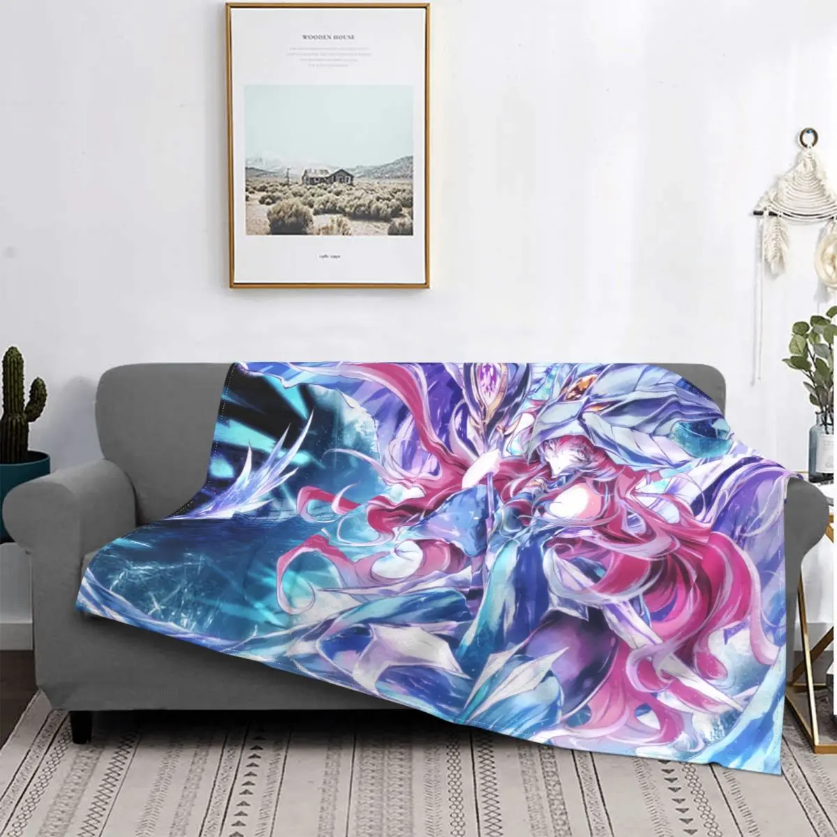 YuGiOh Card Game Blanket Fleece All Season Nekroz Of Gungnir Multifunction Throw Blankets For Sofa Couch Bedding Throws