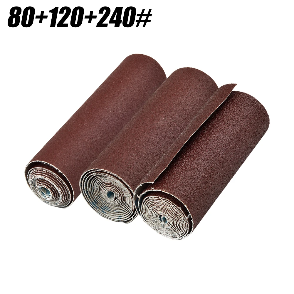 

3 Roll 10*100cm Sandpaper 80 120 240 Grit Sand Paper Emery Cloth Polishing Sanding Paper Abrasive Tools