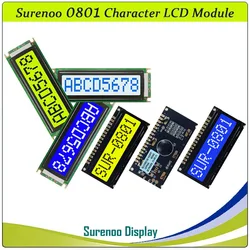 Surenoo 801 0801 8X1 Karakter LCD Modül Ekran LCM LED Arka Işık AIP31066 SPLC780D KS0066 HD44780