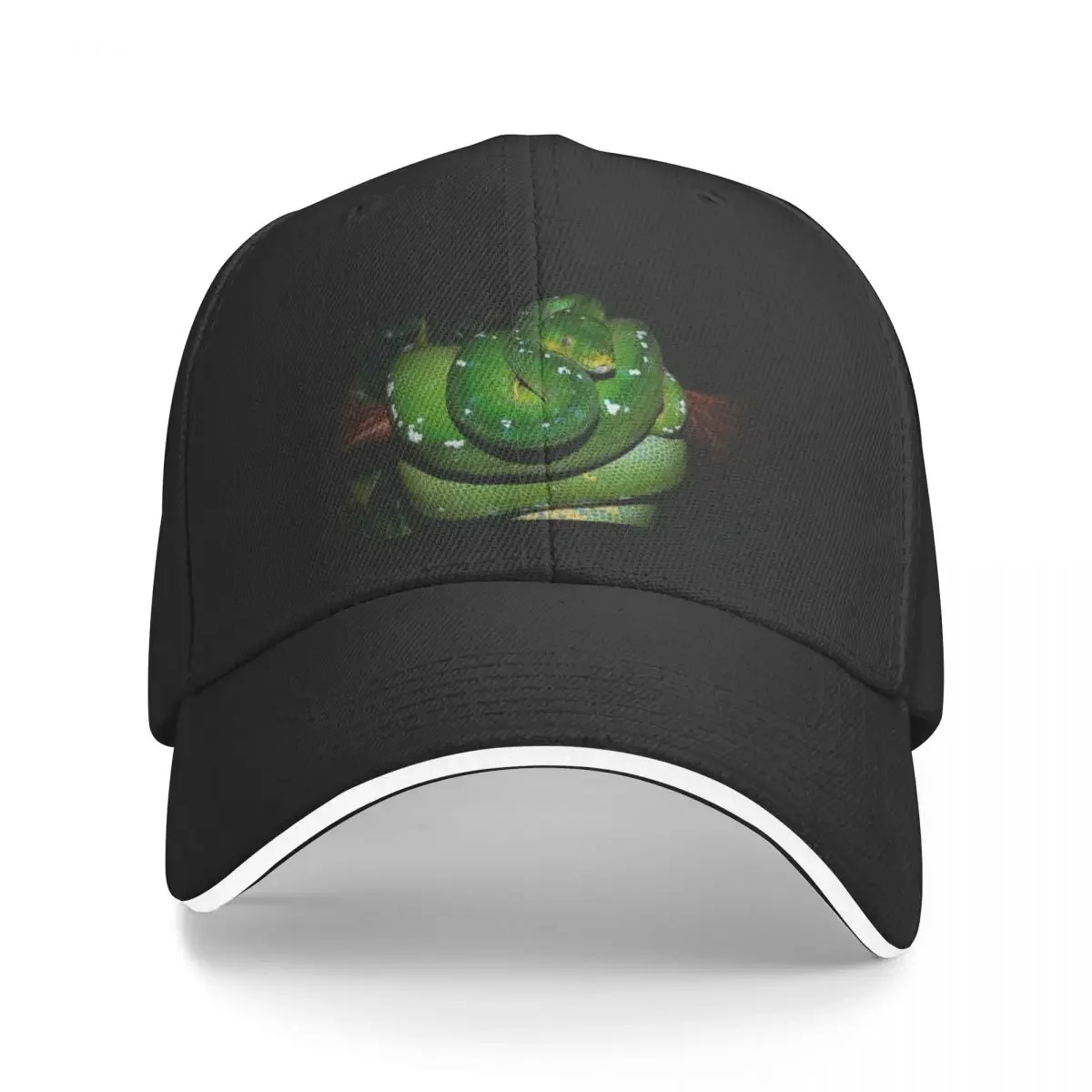 

New Aru Green Tree Python Baseball Cap Hat Man For The Sun Beach Outing Golf Hat Man Hat For Girls Men's