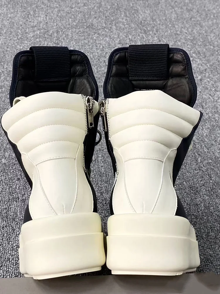 

Белые высокие ботинки Bla, мужские туфли Thi Bot Heightening oes, повседневные туфли с круглым носком, резиновая подошва, универсальный цвет