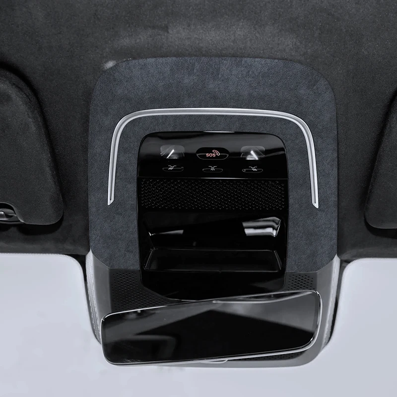 

For ZEEKR 001 2026 001Max 001 Ultra Italian Suede Car Roof Reading Light Decorative Frame Interior Panel Modification Accessory