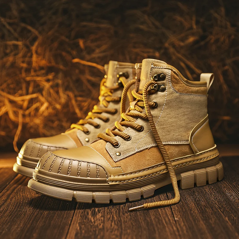 

Мужские ботинки, осень 2023, новые уличные ботинки Sle Fce, теплая американская рабочая одежда, женские желтые ботинки в стиле ретро