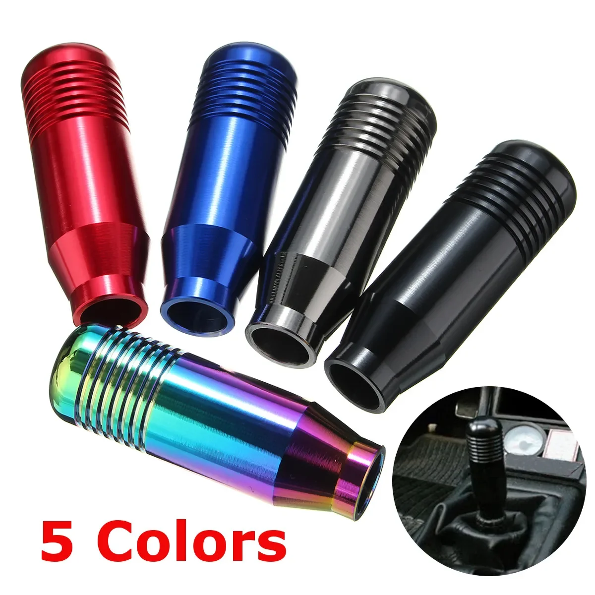 8.5cm 5 Color Universal Car Aluminum Manual Gear Shift Knob Stick Manual Transmission Gearstick Lever Shifter Knob