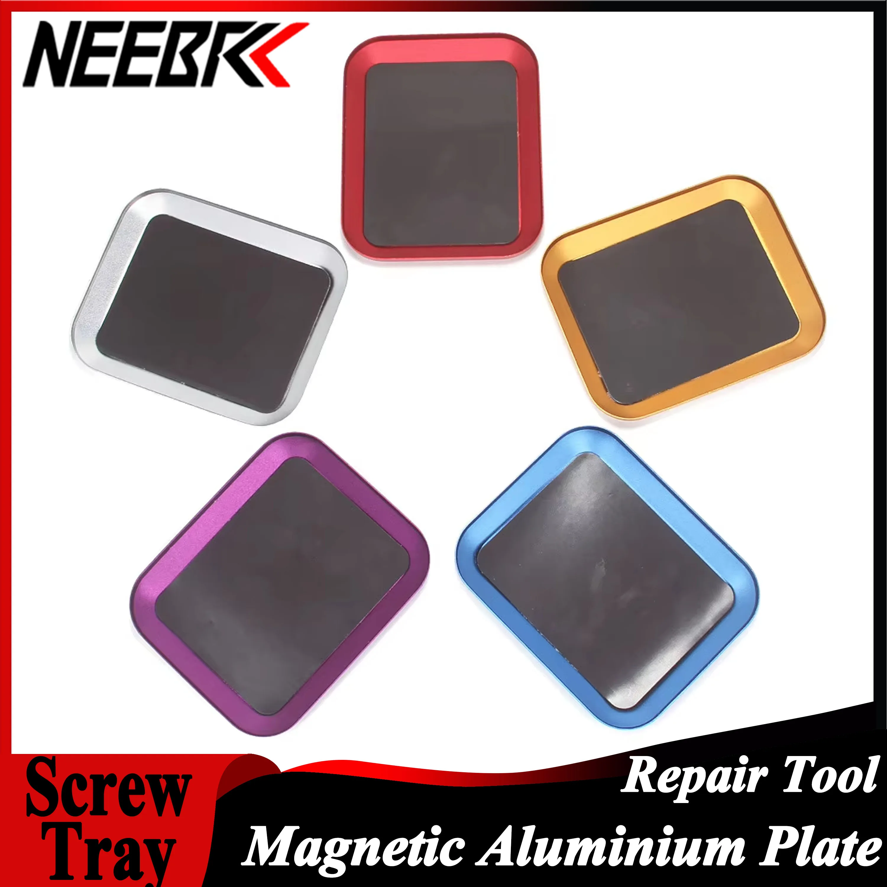 

NEEBRC Magnetic Aluminium Alloy Screw Tray Plate for RC Car Crawler Axial SCX10 D90 D110 Boat Airplane Repair Tool Model Parts