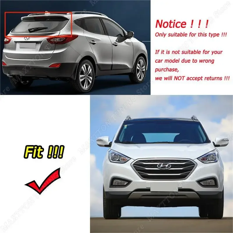 For Hyundai iX35 2017-2021 2022 2Pcs Car Rear Window Side Spoiler Wing Canard Splitter Trim Body Kit Accessories Gloss Black ABS