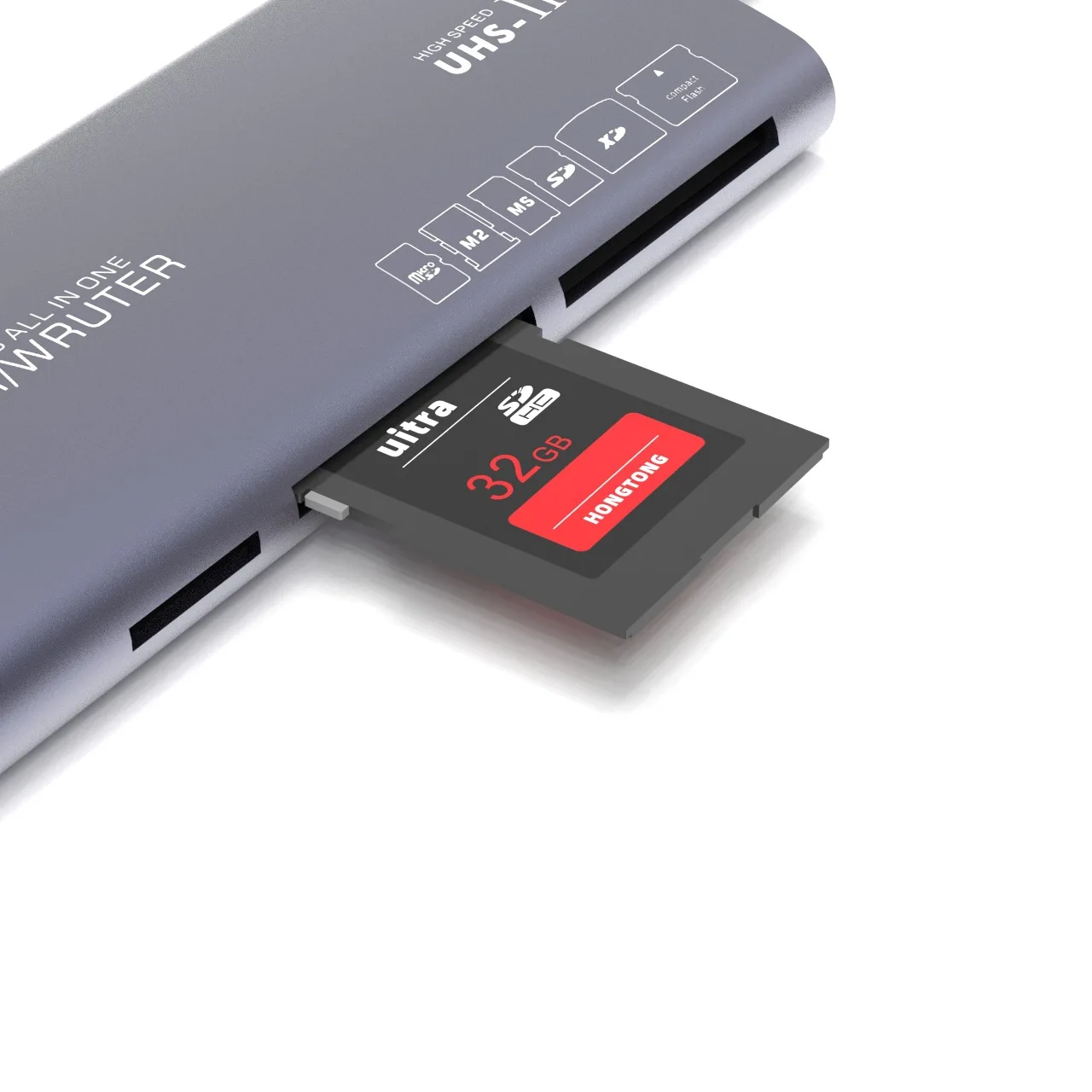 USB High-Speed Ms Multifunktionaler CF-Kartenleser, Sd-Aluminiumlegierung Tf-Computer Sechs-in-Eins-XD-Kartenleser