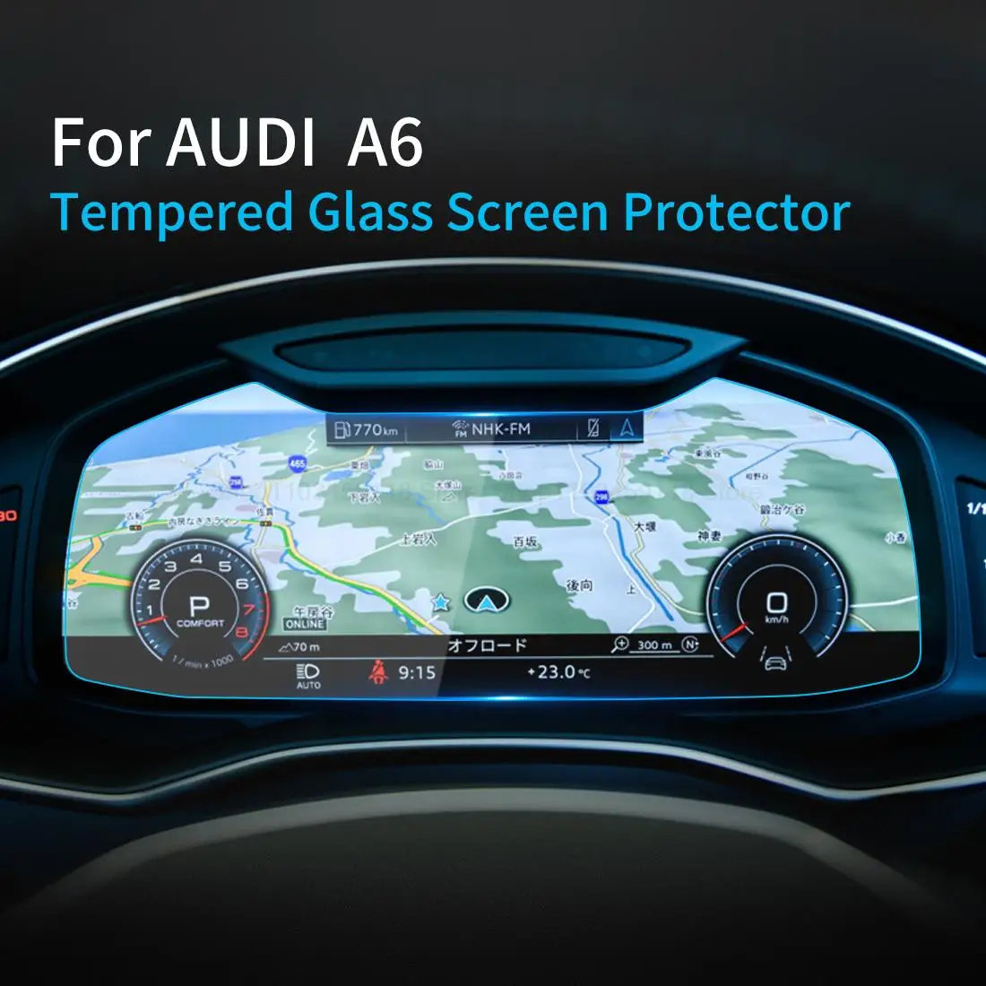 Tempered Glass  Screen Protector For Audi A6 C8 4K A7 4K8 2019~2021 Car GPS Navigation Instrument AC anti-scratch Accessories
