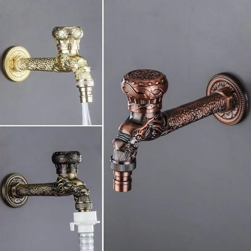 Vintage Long Mop Sink Faucet, European American Retro 1/2