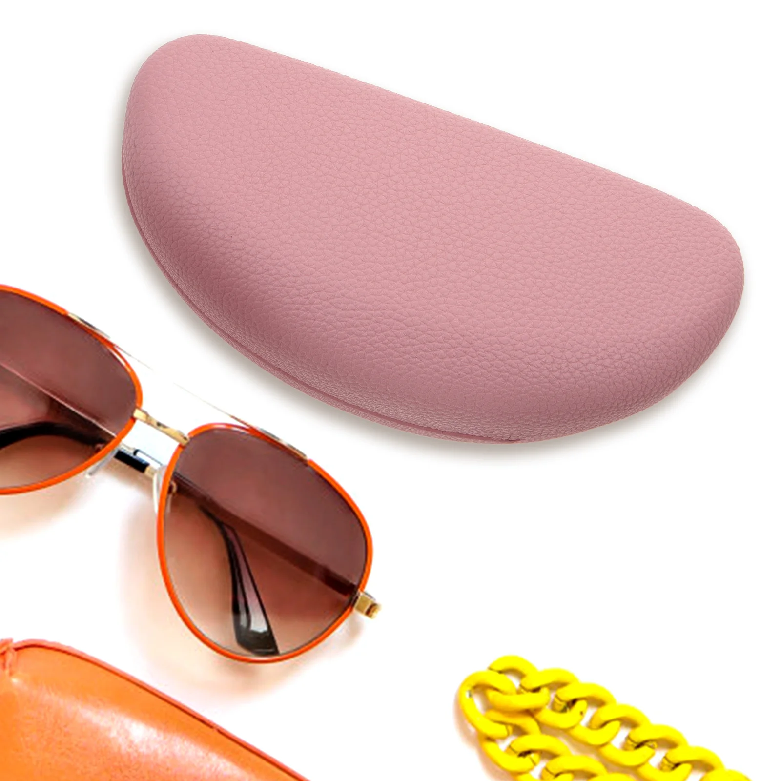 

Hard Shell Sunglasses Case Extra Large Pink Protective Lining Oversized Sunglasses Scratch Proof Eyeglasses Case Gift