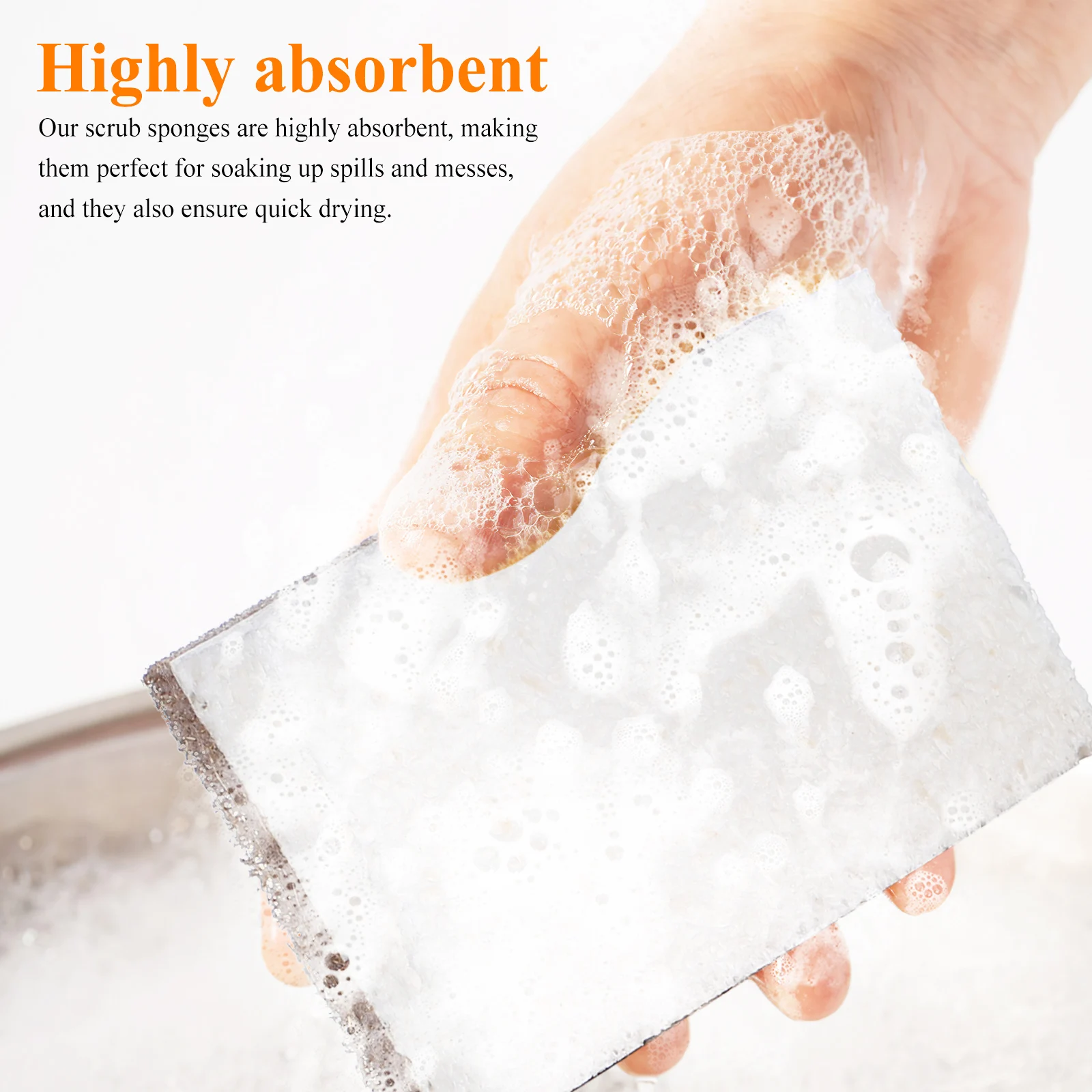 

12 pcs Kitchen Sponge Scrubbers Highly Absorbent Non Scratch Dish Washing Sponges For Bathroom Sink Cleaning Reusable Scouring