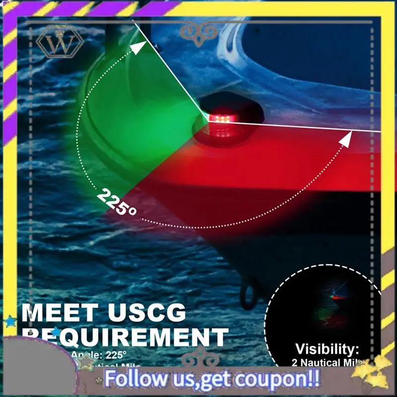 

ABXV-Bow навигационный фонарь, морской светодиодный навигационный фонарь, светильник для яхты, сигнальная лампа для лодки для понтонов, лодок