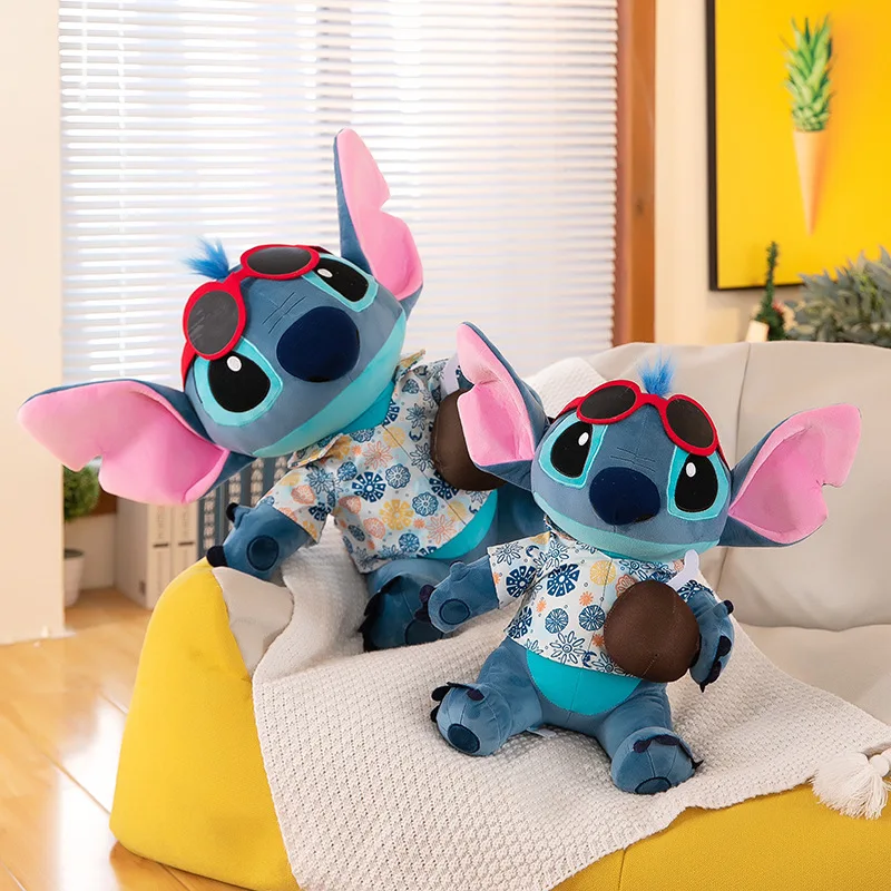 35cm New Disney Big Size Plushies Dolls Hawaiian Stitch Plush Toys Stitch Doll Soft Stuffed Sleep Pillow Room Decoration Gift