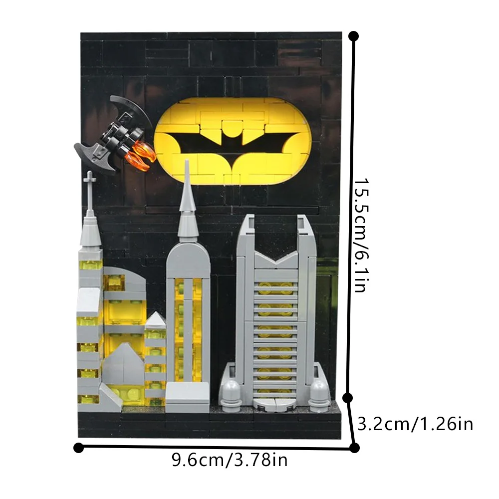 

MOC Tales of Gotham Building Blocks City Skyline Gotham Postcard Classic Architecture Model Bricks Kid Toy Birthday Gift Set