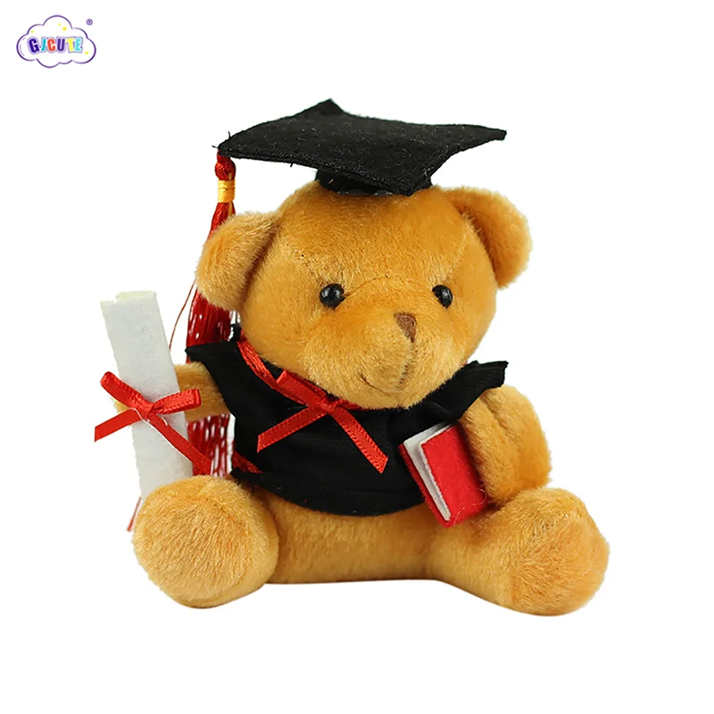 

Cute Plush Pompom Teddy Dr. Bear Doll Keychain Women Bear Toy Keyring Bag Pendant Party Graduation Souvenir Gift For Children