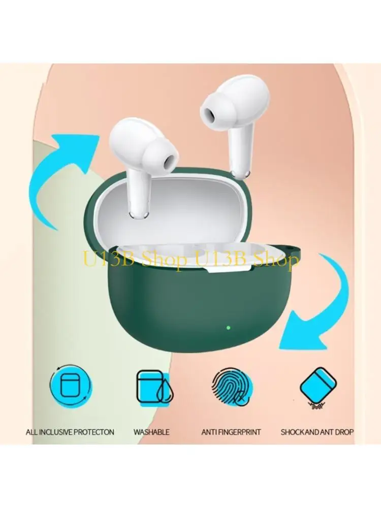 U13B Dustproof Silicone Case Shockproof Earphone Protective Case Flexible Design for True Wireless 5I Earbud