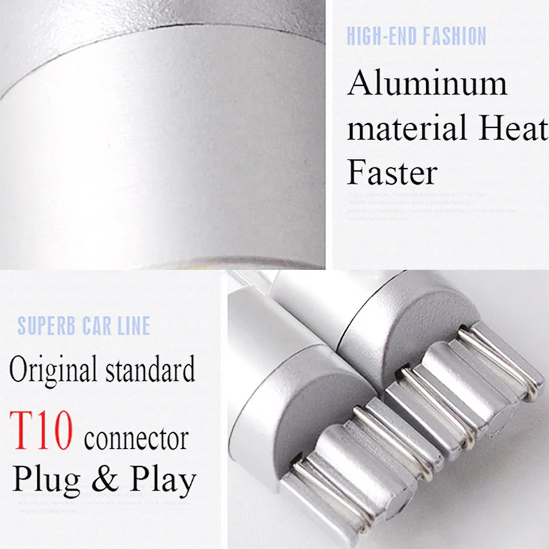 2pcs W5W T10 2 SMD 3030 LED Bulbs Super Bright White For Car Exterior Daytime Running Lights Bulb 12V License Plate Ligh Rare