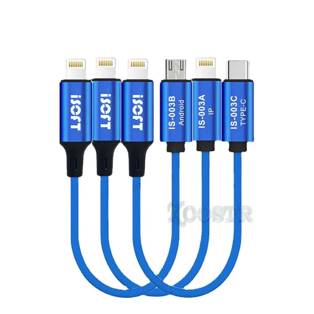 For iPhone 8-12 Pro Data Transfer Cable Line ISOFT IS-003A B C Lightning To Lightning OTG Picture Message Video Easy Copy File