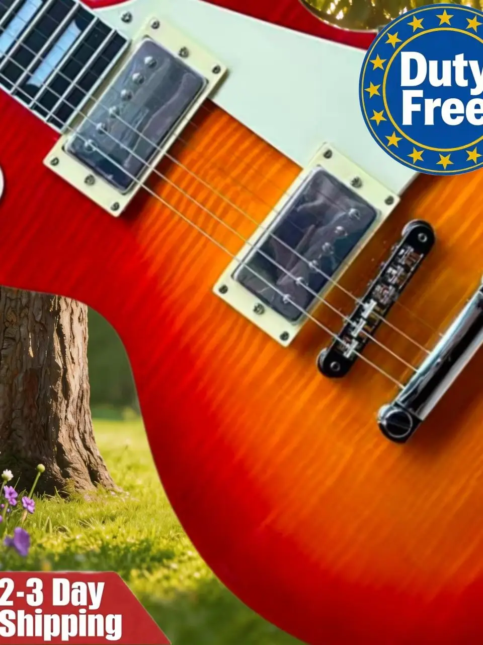 Deutsches Lager: Rote HH-Tonabnehmer-Gitarre mit Palisanderhals – Ideal für verschiedene Auftrittsszenarien