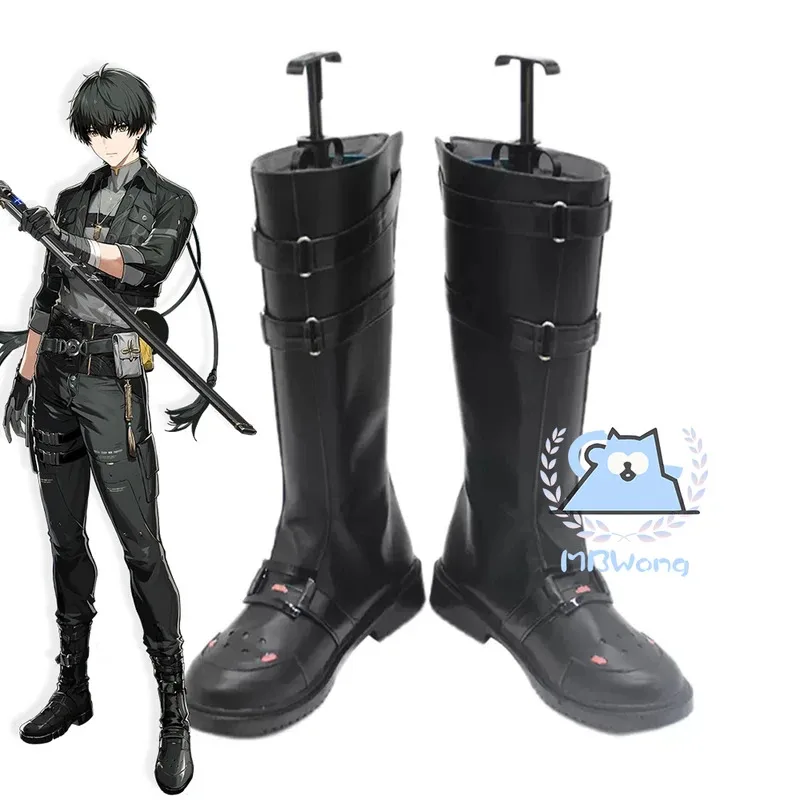 

Мужская обувь для косплея Game Wuthering Waves Rover, черные ботинки для мужчин и женщин, вечерние карнавальные костюмы на Хэллоуин, обувь по индивидуальному заказу