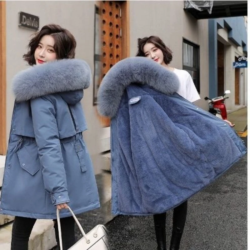 Girl Medium Long Coat Cold-Resistant And Warm Winter Clothes 2026 New Jacket  The Hat Is Detachable Down Cotton-Padded Jacket