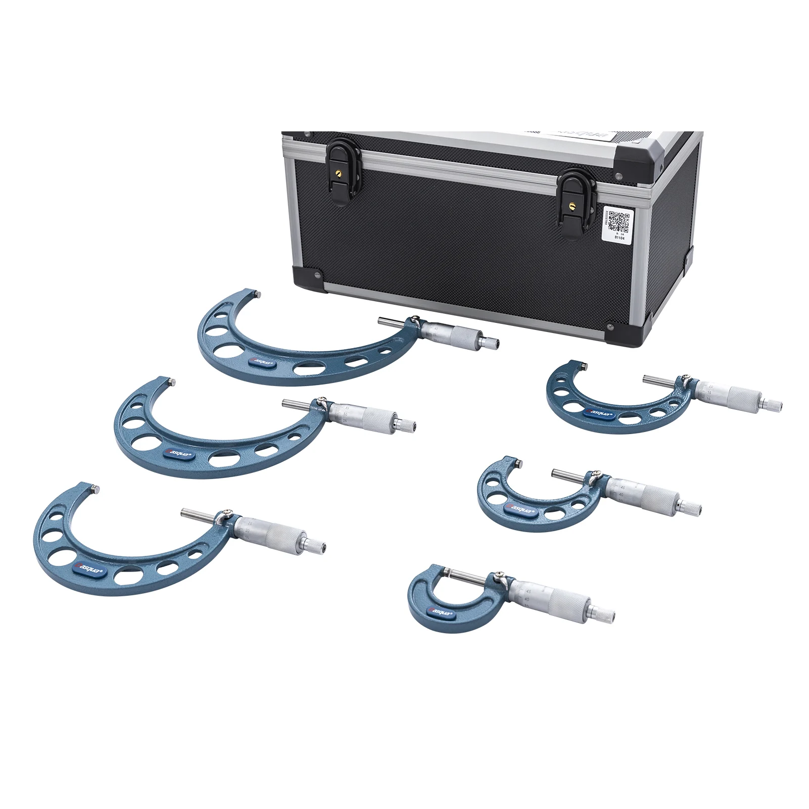 Dasqua 6Pcs 0-150 mm Outside Micrometer Set 0-25 mm 25-50  50-75  75-100  100-125  125-150  External Analog Micrometer