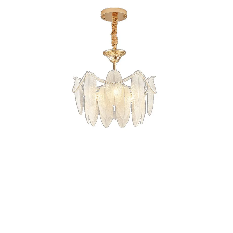 

Feather living room lamp, light luxury European chandelier