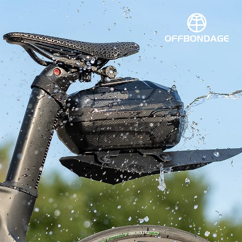 

OFFBONDAGE Bicycle Bag 2.4L Saddle Tube Bag with Mudguard MTB Bike Rear Tail Seatpost Bag Tail Rear Pouch Cycling Accessories