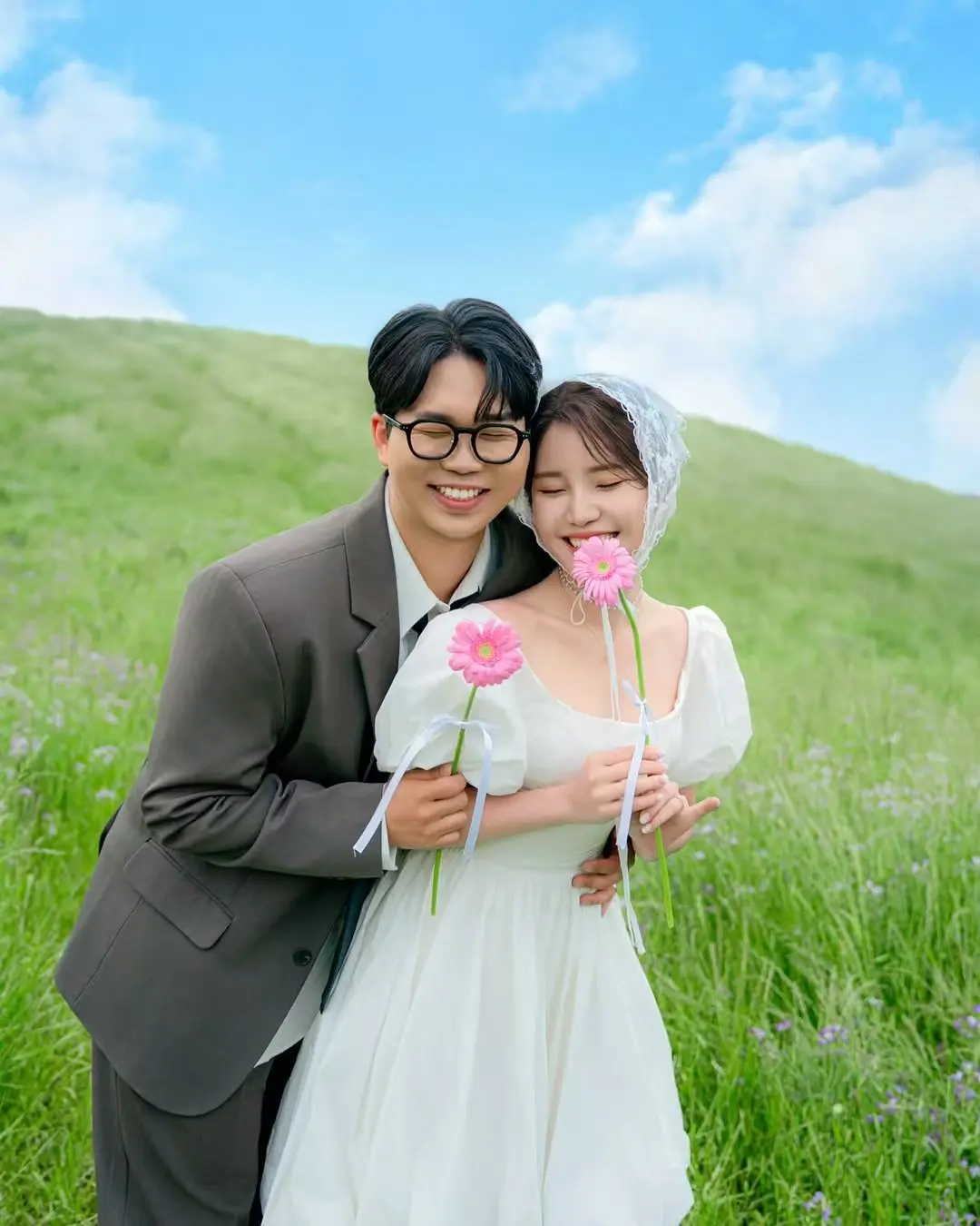 ZHIO Pastrol Tulle O-Neck Knee-Length Korean Wedding Dress Photo Shoot A Line Puff Short Sleeve Formal Bride Gowns Customized