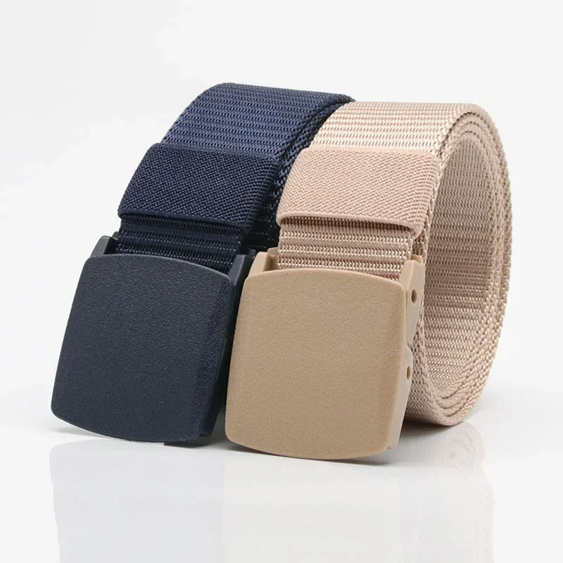 New Children\'s Belts Plastic Buckle Nylon Boys Children Casual Tactical Belt Kids Waistband Anti Allergy Students Waist Belt