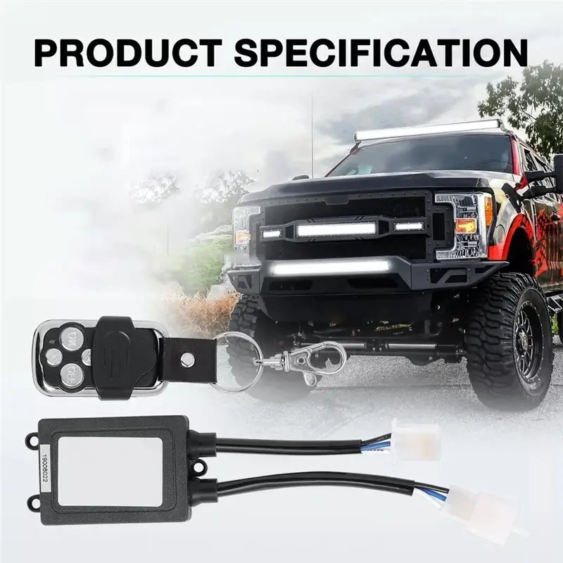 LED Work Light Bar For Offroad Truck Pickup ATV UTV Boat SXS RZR Marine CAR- Wireless Remote Strobe Switch Included