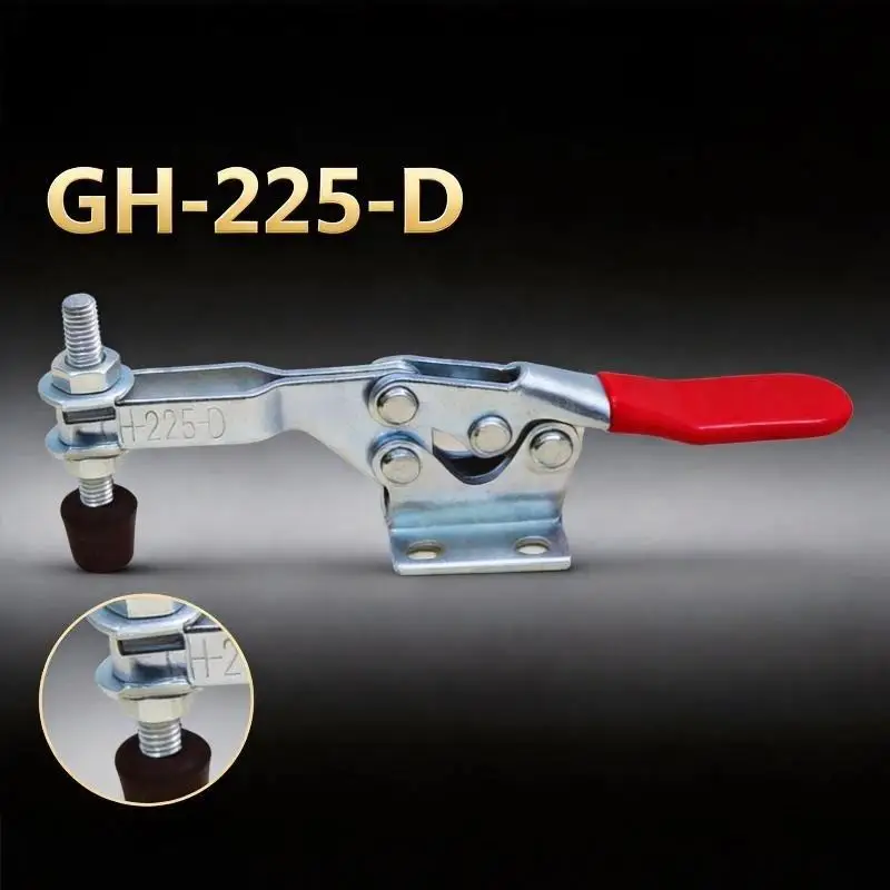GH-225-D Heavy Duty Toggle Clamp 227kg Holding Capacity Quick Release Horizontal Clamp for Welding Jig Assembly Use