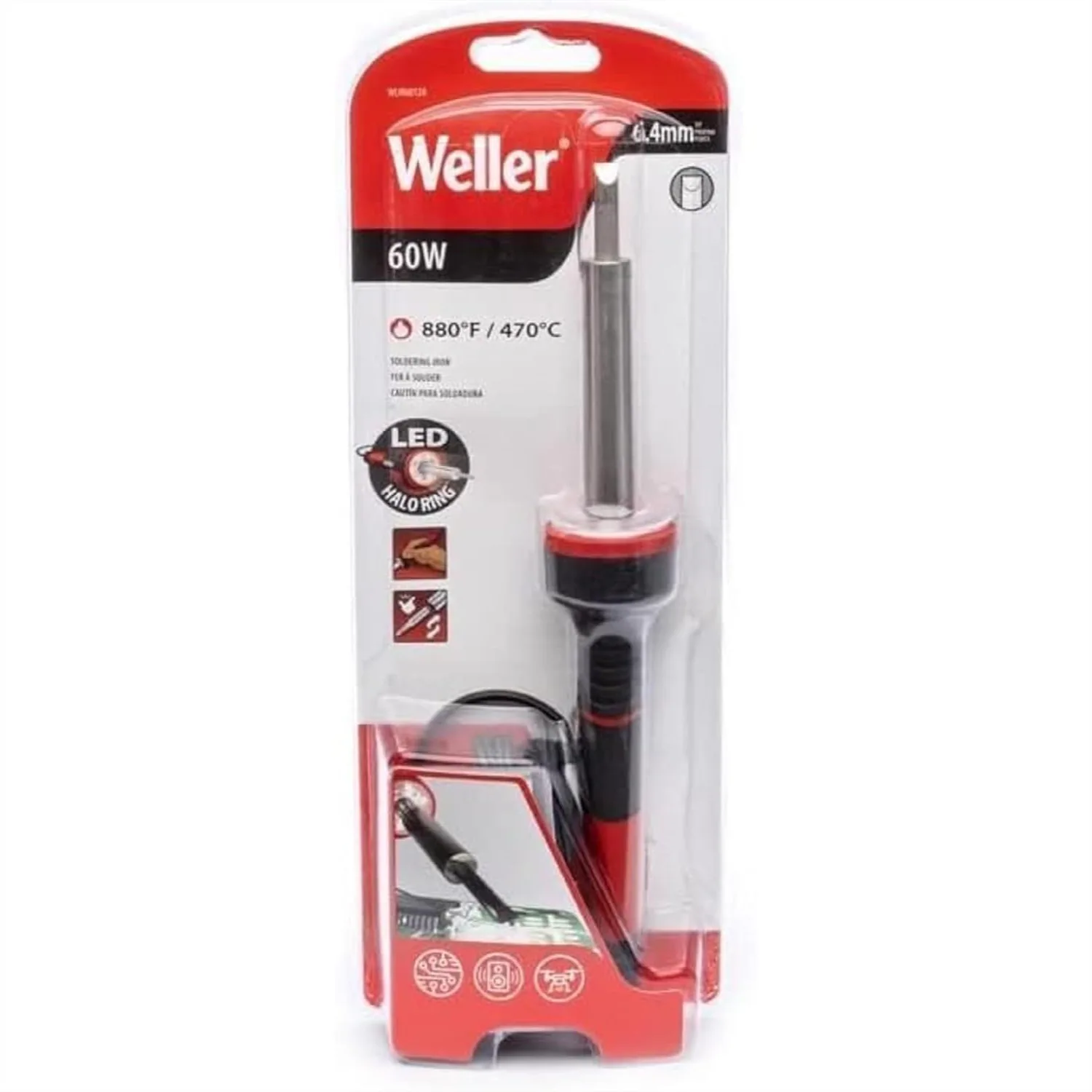 

60W Soldering Iron Kit with LED Halo Ring for Precision Electronics Work