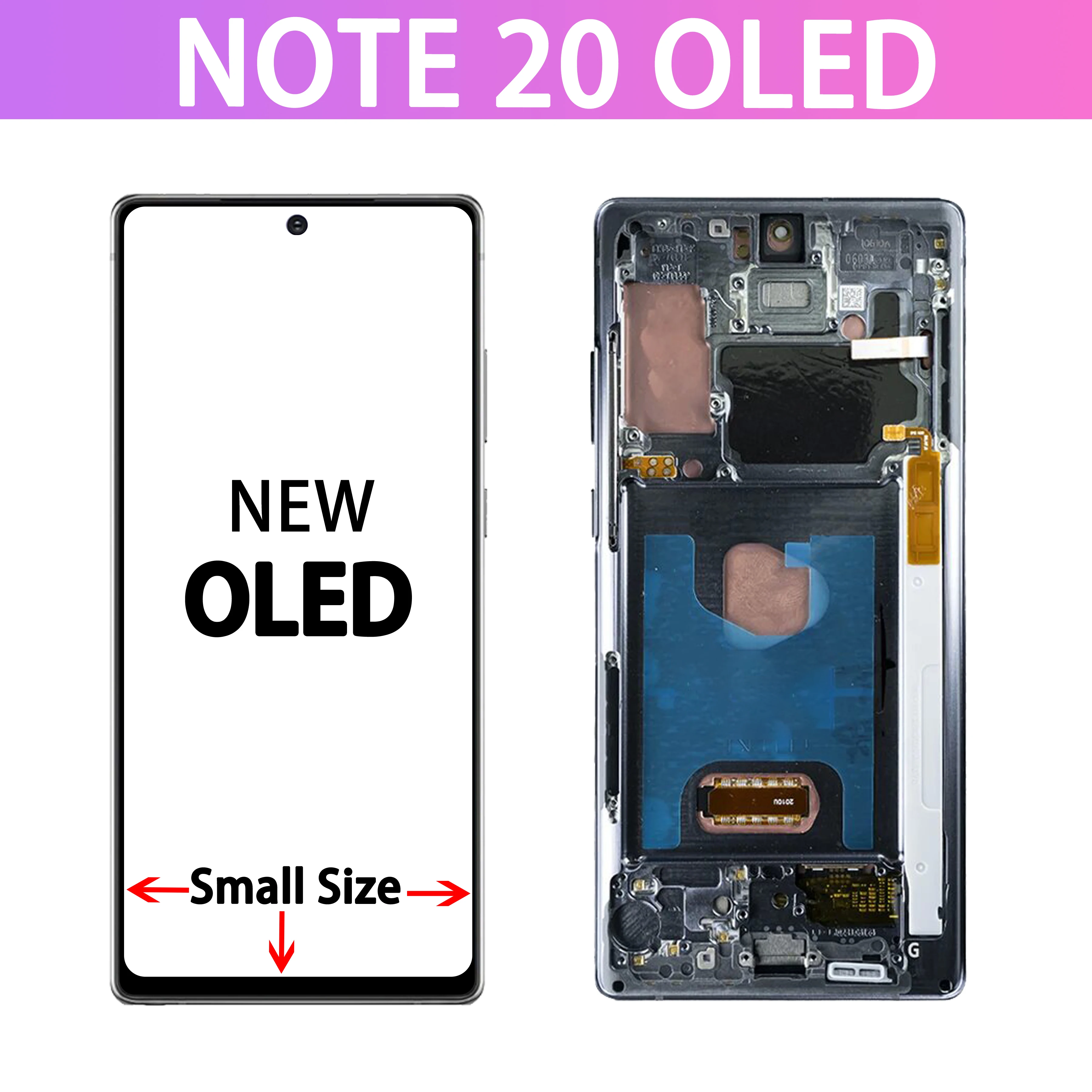 OLED Note20 N980F N980 LCD For Samsung Galaxy Note 20 5G N981 N9810 N981N Display Touch Screen Digitizer Replacement With Frame