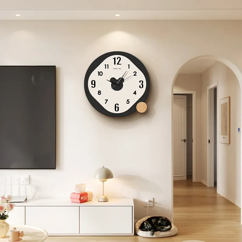 No Punching Household Living Room Wall Clock for Modern Simple Decorative Painting Creative Internet Celebrity Clock Source