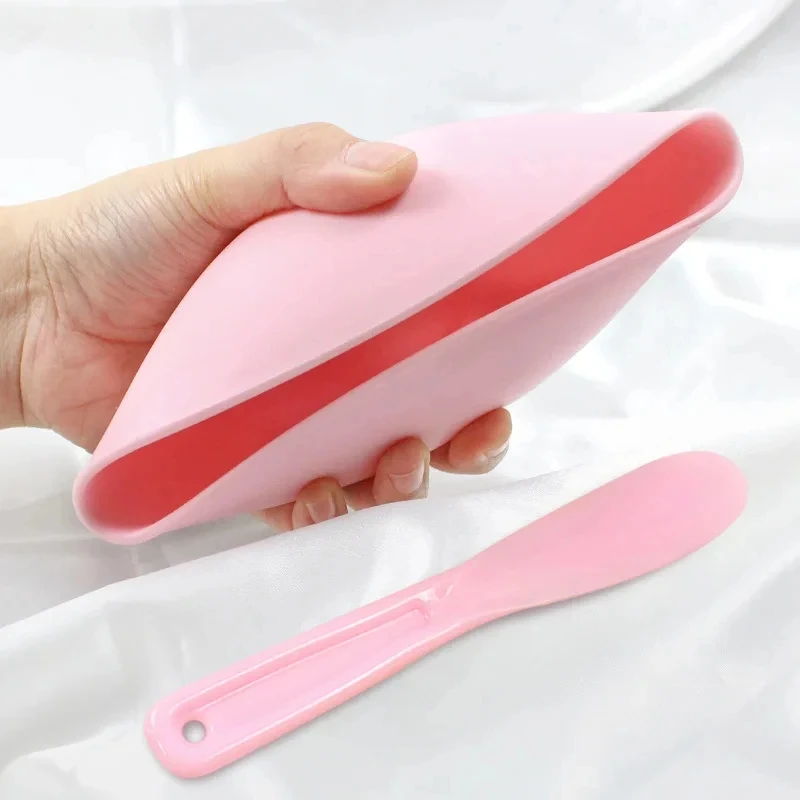 9pcs/set Silicone Face Mask Mixing Bowl Set Facial Applicator Spatula Mask Bowl Spoon Portable Facemask Mixing Brush Beauty Tool