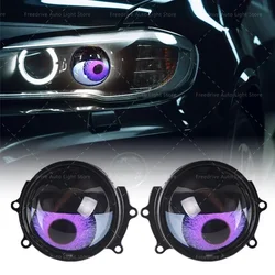 2 uds 7th Devil Eyes lente 3 pulgadas para 12v coche WIFI Control ojos Kits de reequipamiento montaje accesorios de luz de coche