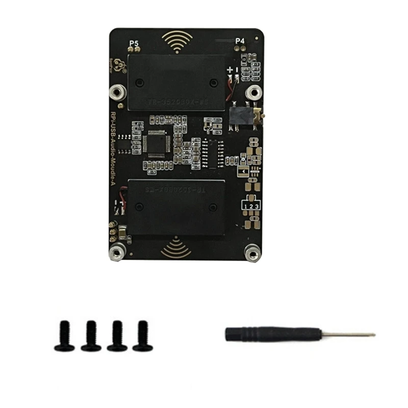 USB Audio Sound Card Module HAT For Raspberry Pi 5 With Earphone Jack Buzzer Speaker For Rpi 5