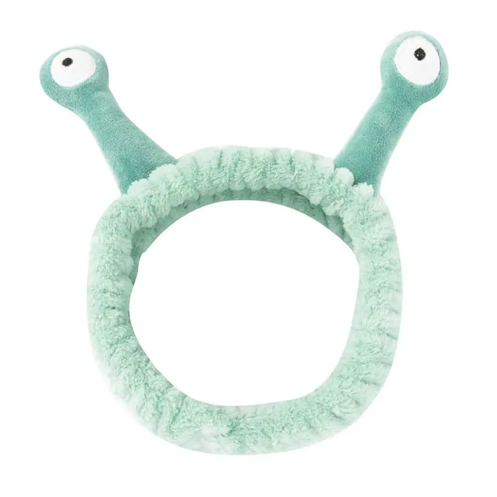 Nette Korallen Fleece Cartoon Schnecke Stirnband Elastische Make-up Gesicht Waschen Haarband Hautpflege Haar Zubehör Frauen Mädchen