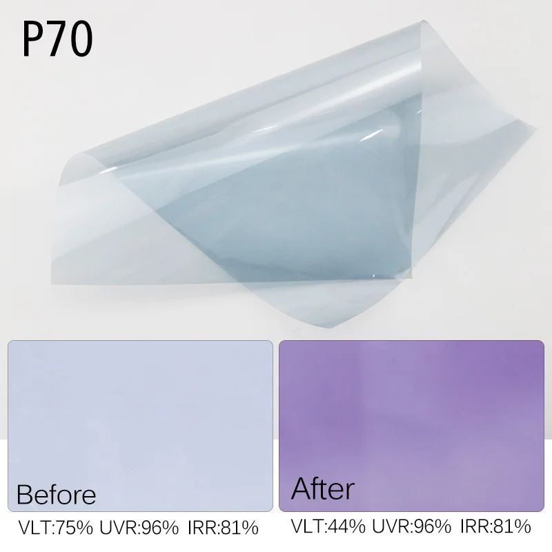 Film Kaca Mobil Fotochromic Chameleon VLT 70%, VLT40% untuk Grosir