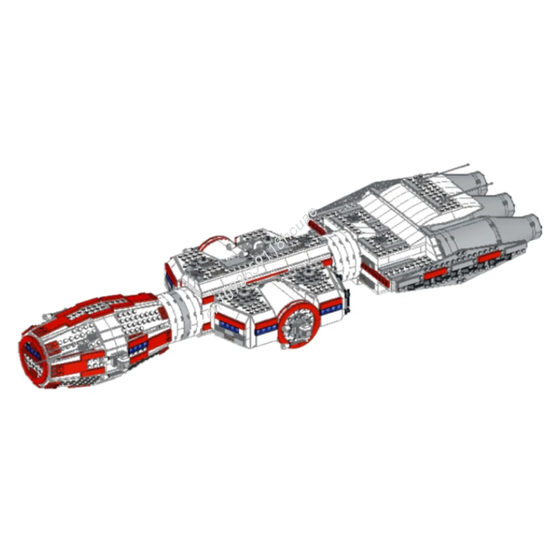 

1214 шт. MOC Corvette DP20 Star Battle Строительные блоки для развития терпения и концентрации STEM Развивающая рождественская игрушка в подарок